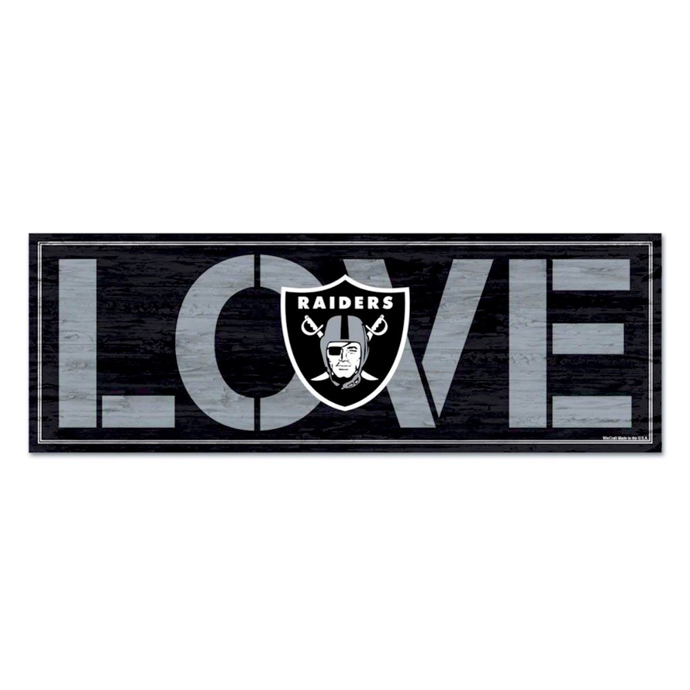 Las Vegas Raiders " Love Raiders" Wood Sign 8"x23" 1/4" Thick